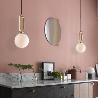 Modern Minimalist Glass Ball Chandelier